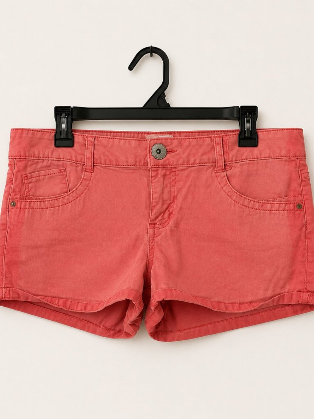 Jolt Coral Cuffed Denim Shorts Size 13